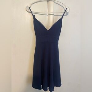 Navy Windsor Dress with tie.